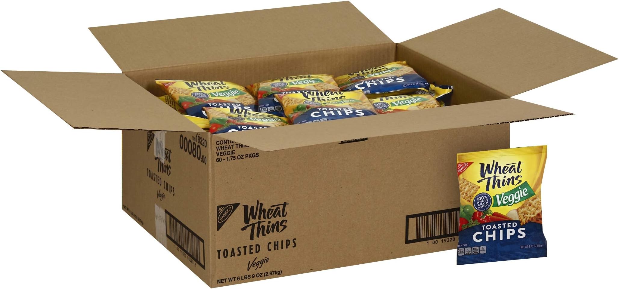 Wheat Thins Veggie Toasted Chip 1.75 oz. bag, 60 per case