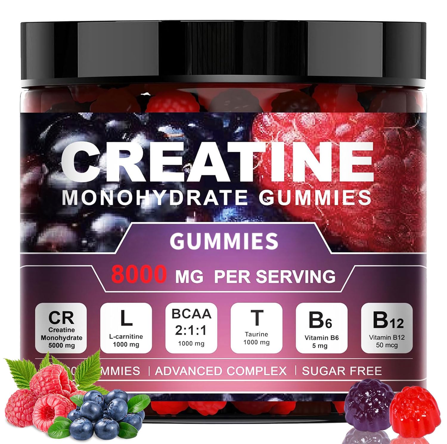 creatine monohydrate gummies complex 8000mg with l-carnitine Gummies, Complex, 120 Count, Sugar-Free BCAA, L-Carnitine, Taurine and Vitamins, for Muscle Strength and Recovery : L-Gluta Power Soap: Buy nieuwste producten Size:30 gm