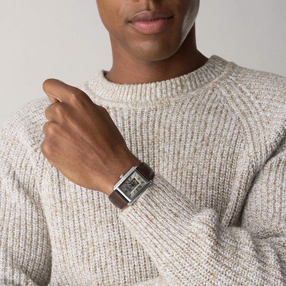 Fossil Carraway Herren 30MM Silberfarbene Edelstahluhr, ME3272