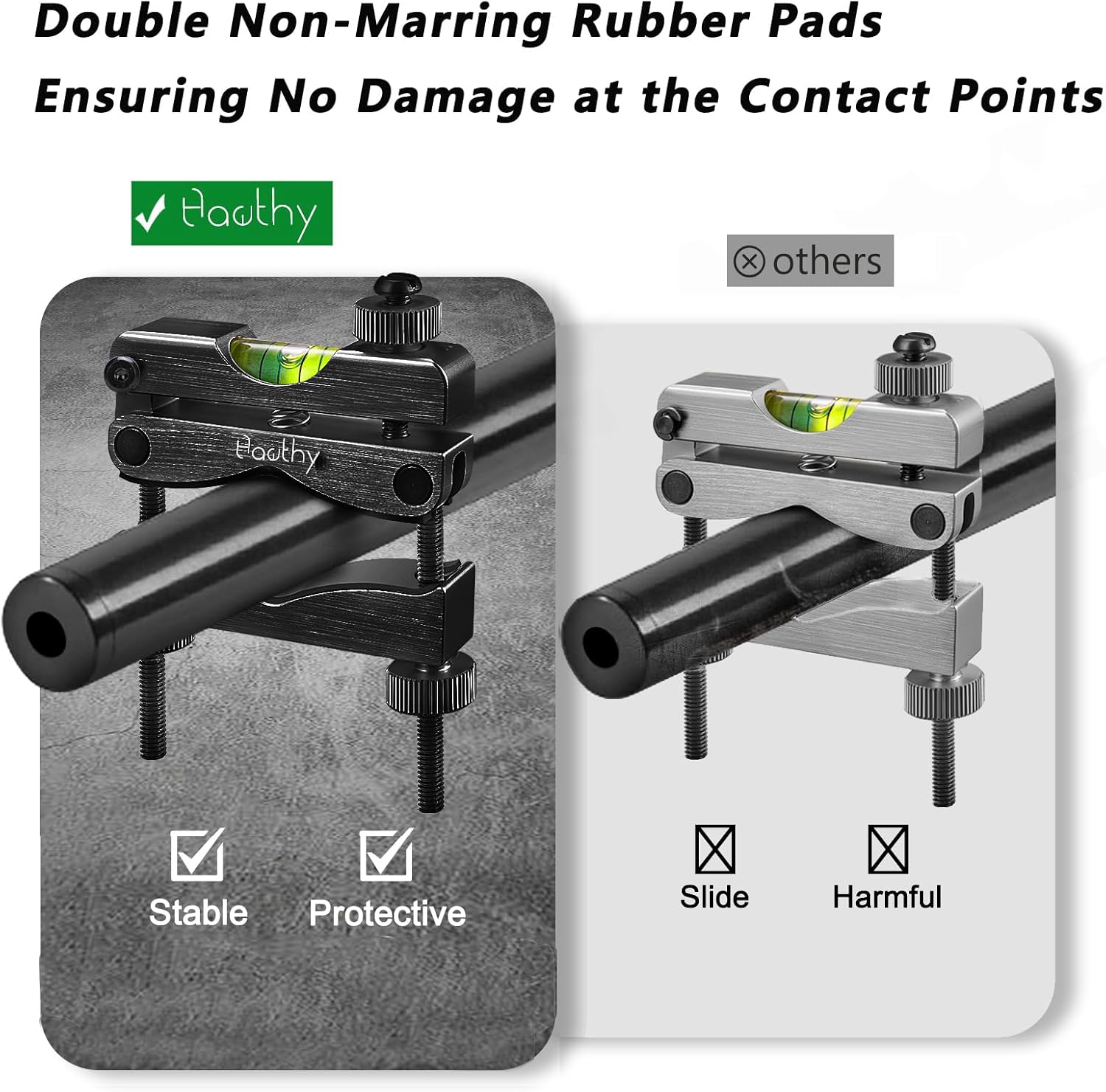 Hawthy Scope Leveling Kit Professional Scope Level General Design Double Megnet Level Black