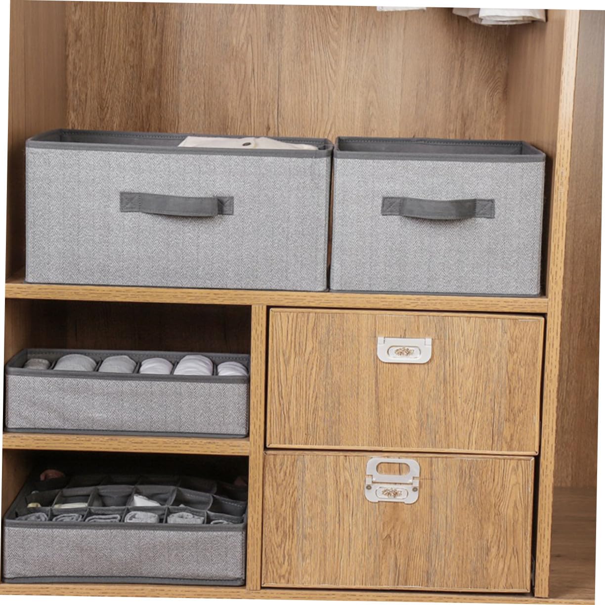 VICASKY 3pezzi Organizzatore per Armadio in Tessuto da Contenitore Portaoggetti per Camera da Letto Organizer per Vestiti e Accessori