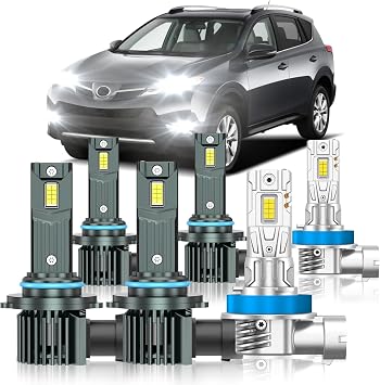 Compatible with Toyota RAV4 2013-2015 Fog Bulbs, Pack of 6