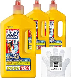 パイプユニッシュ 排水口・パイプクリーナー 液体タイプ 大容量 800g×3本