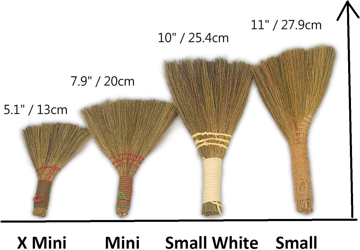 Ann Lee Design Natural Whisk Sweeping Hand Handle Broom (Small and Short, Plain) : Health & Household