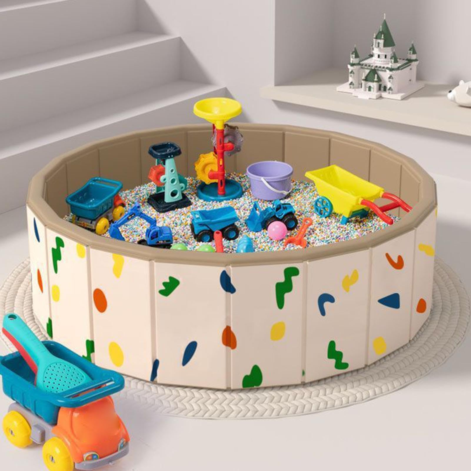 Pools for Kids, Foldable Swimming Pool, Non Inflatable Bath Tub | Large Portable Splash Play Pool, Non Slip Folding Water Tub, Reusable Family Swimming Pool For Summer Outdoor Backyard Garden