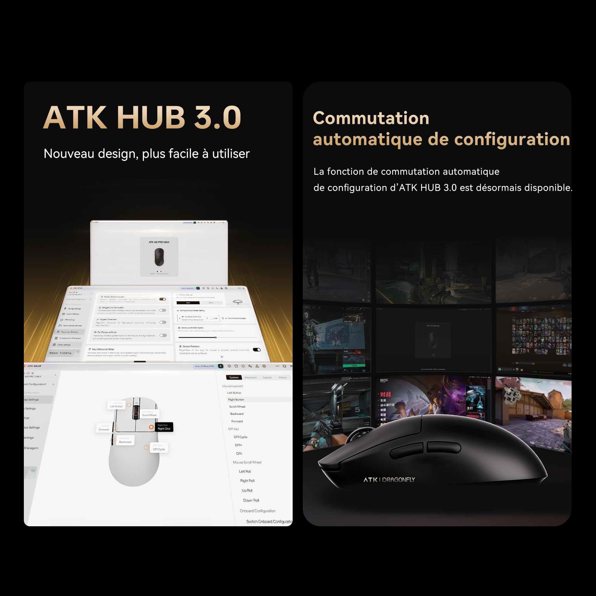 ATK A9 Air Souris Gaming sans Fil