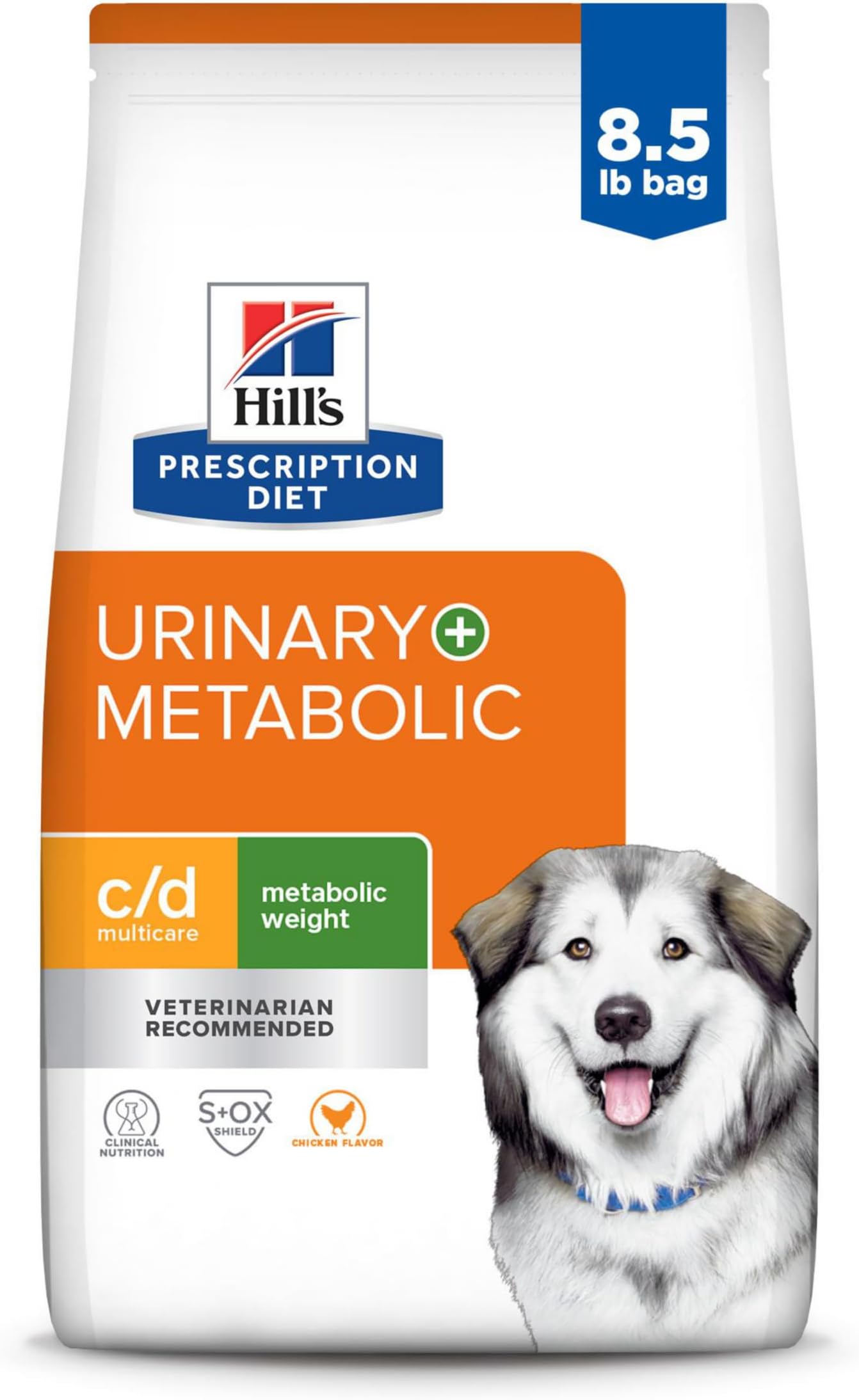 c/d Multicare + Metabolic Weight Dry Dog Food, Chicken, 8.5 lb. Bag