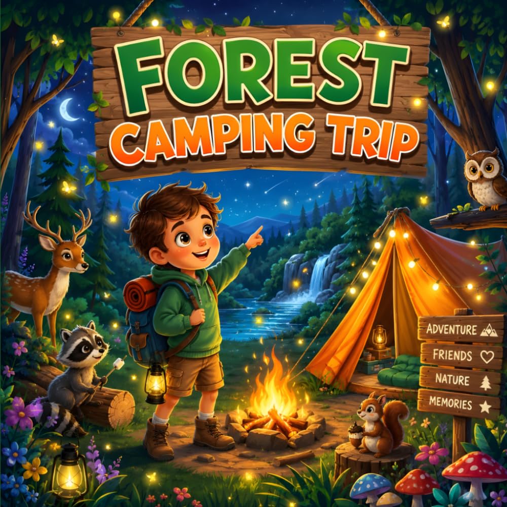 Forest Camping Trip Books for Kids: A Fun Summer Children's Campfire Adventure Who Love Nature and Exploration