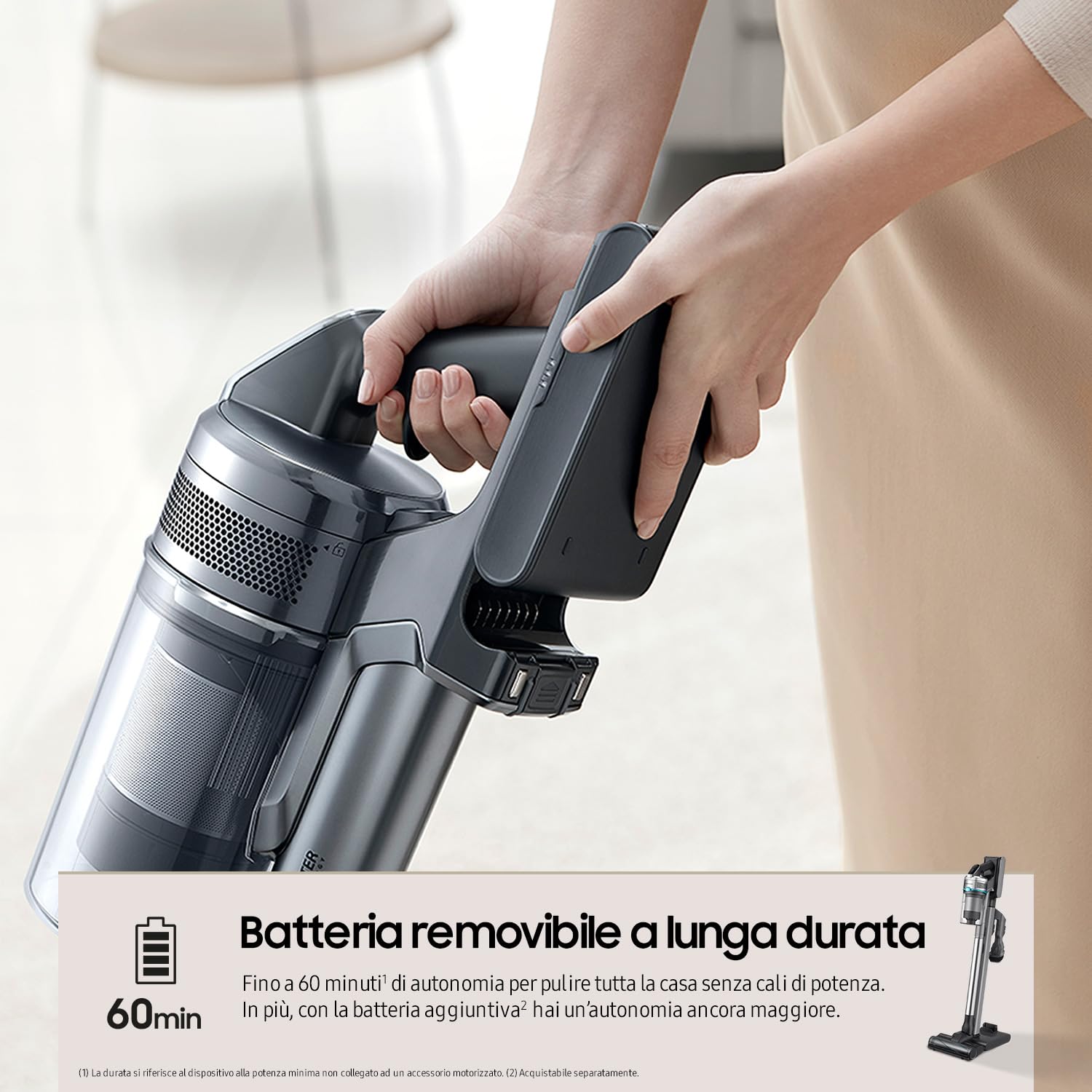 Aspirador Escoba Ciclónico Inalámbrico Samsung VS20R9042T2 550 W