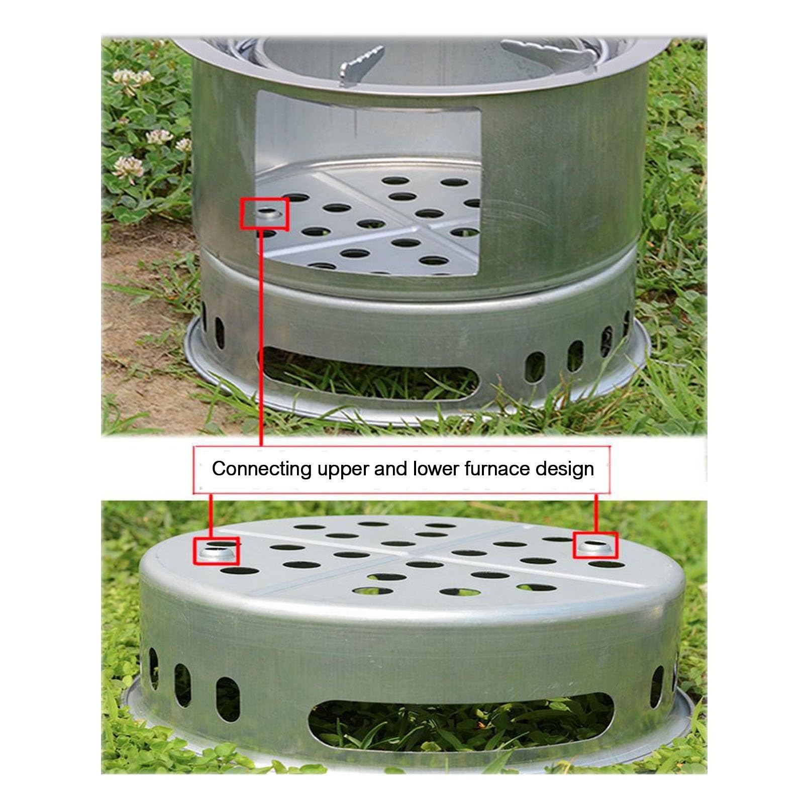 Poêle à bois de camping multifonctionnel, pliable, pliable, for barbecue, coupe-vent, for l'extérieur, for pique-nique