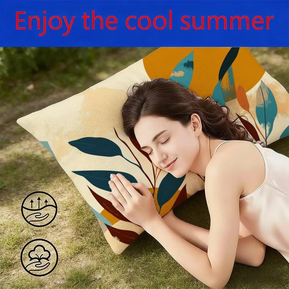 Coussin de Jardin Imperméable 40x70 cm Aspect Lin Orange Brûlé - 4