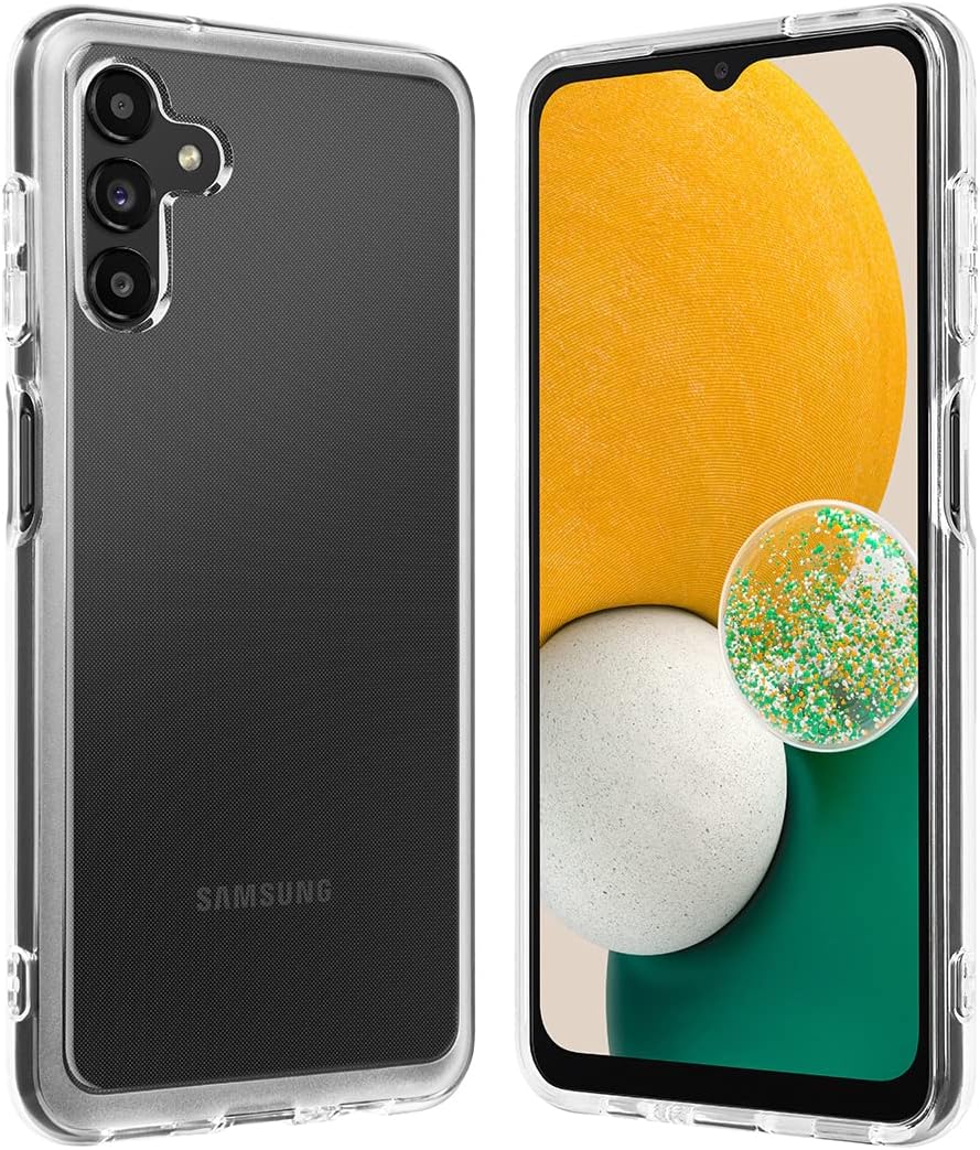 Casotec Crystal Clear Back Case | Raised Bumps for Camera & Screen Protection | Clear Soft Silicone Back Case Cover for Samsung Galaxy A13 4G / A13 5G (TPU | Transparent)