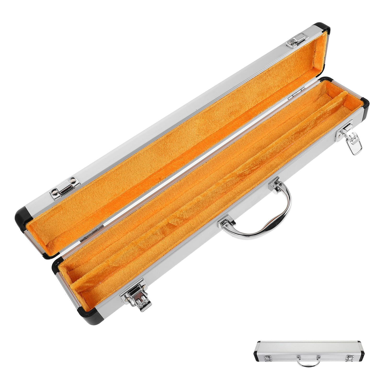 Custodia Rigida per Flauto in Legno C/d con Manico Facile da Trasportare, Struttura in Lega di Alluminio Resistente Agli Urti, Fodera in Spugna per Protezione Durante Viaggi