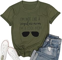 Mom Shirts with Sayings Women I'm A Cool Mom Shirts
