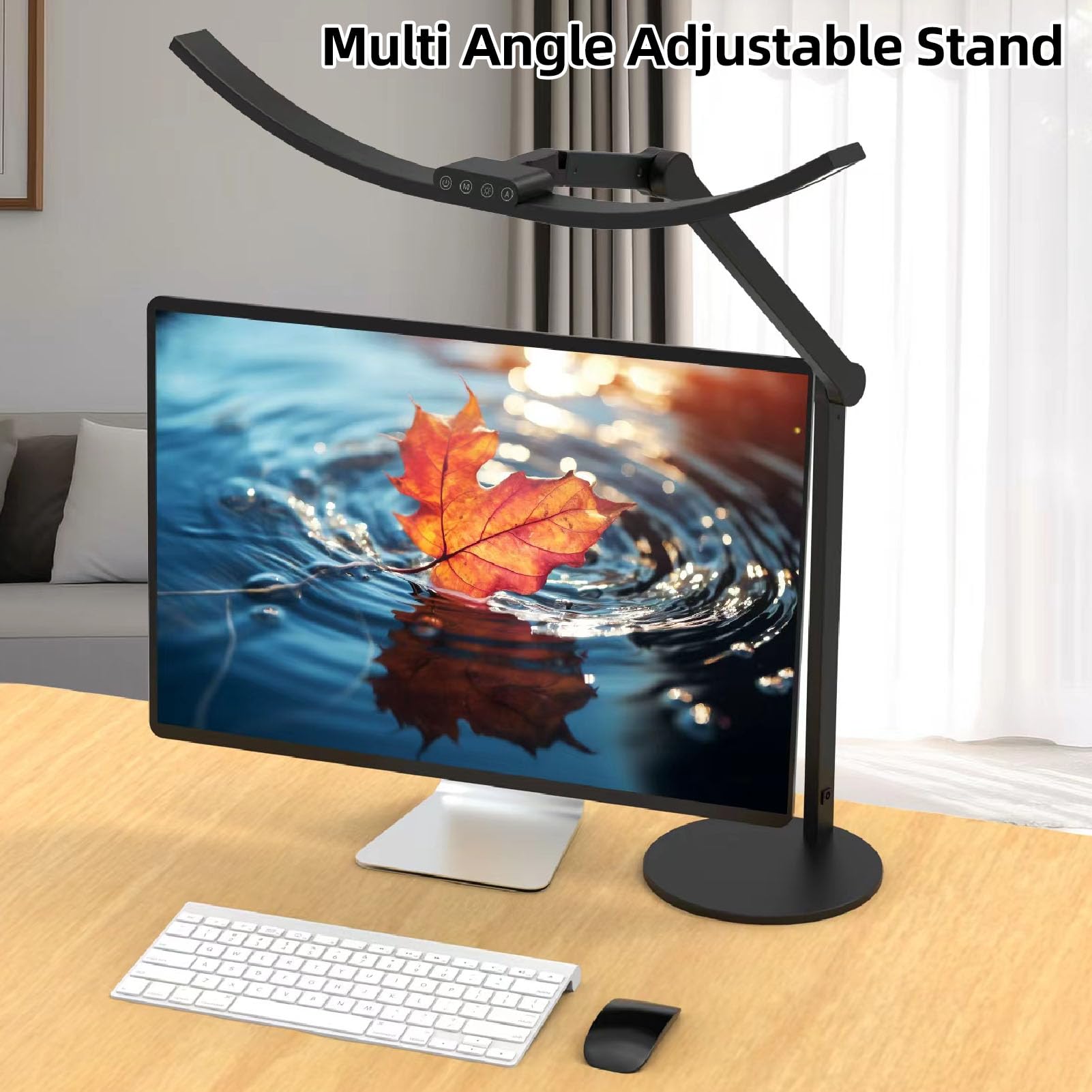 Lampada da Scrivania da Architetto, Lampada da Scrivania a LED Alta da 24 W, Barra Luminosa Lunga Dimmerabile per Monitor di Computer, Lampada da Scrivania a LED Regolabile