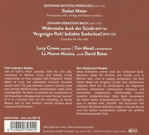 Miniatura 2 de Pergolesi Stabat Mater Bach Cantatas Bwv54 And 170