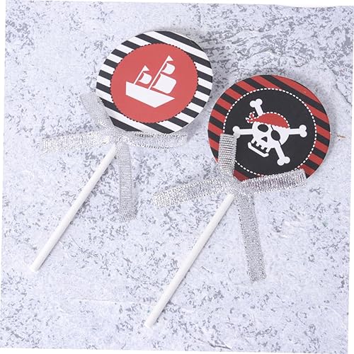 Miniatura 3 de Abaodam 40 pcs pirate Party Favors cake cocktail picks Sandwich picks halloween Food Picks cake decor Birthday cupcake toppers halloween Cake Pick
