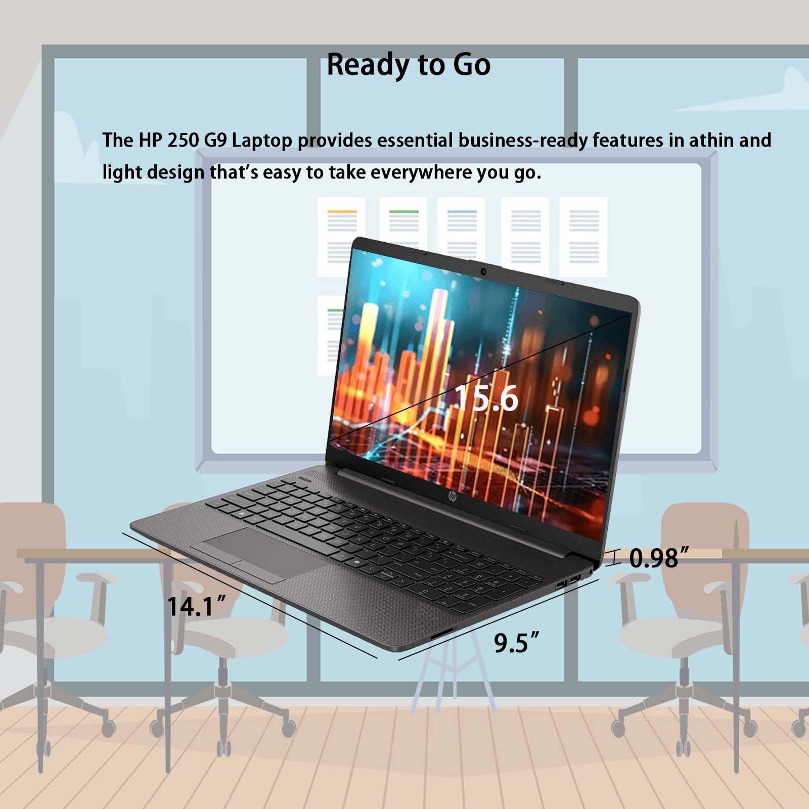 HP Laptop per studenti da 15,6 pollici per apprendimento online, fotocamera HD, Windows 11 Home, IPS, Wi-Fi 6, sottile e leggero, processore Intel dual-core, 16 GB RAM 2 TB SSD - perfetto per lezioni
