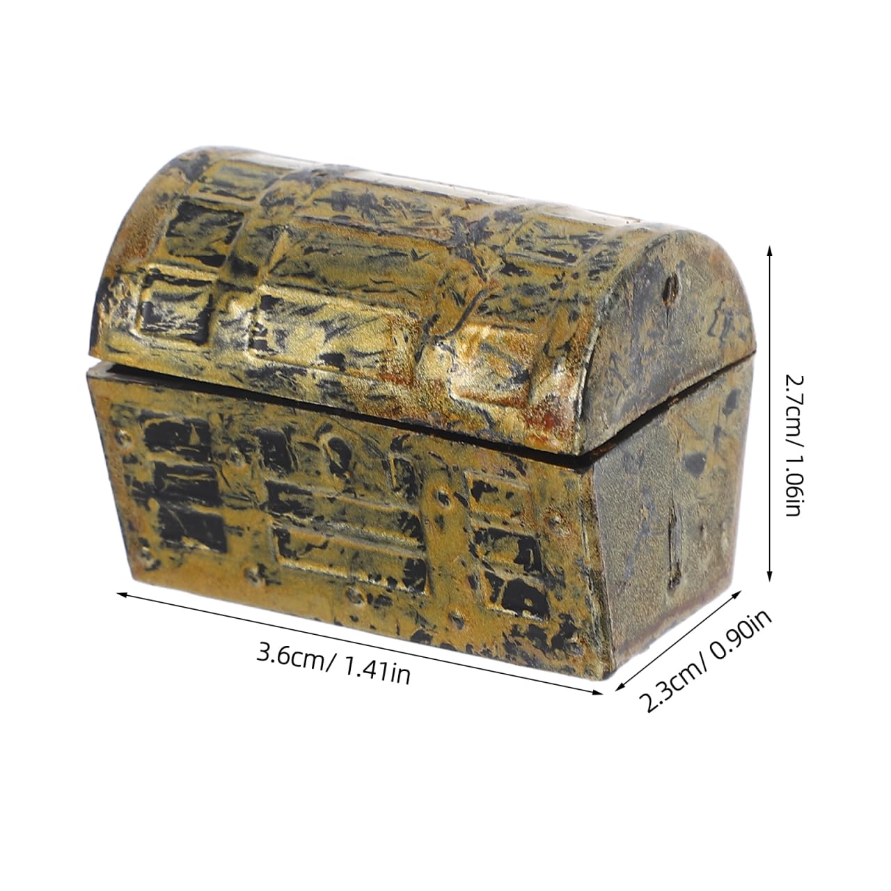Toddmomy Miniature Dollhouse Treasure Chest with Tiny Pirate Coins Bars Accessories for Dollhouse Scene Decorations Educational Play 1.42X1.06X0.91In - Image 3