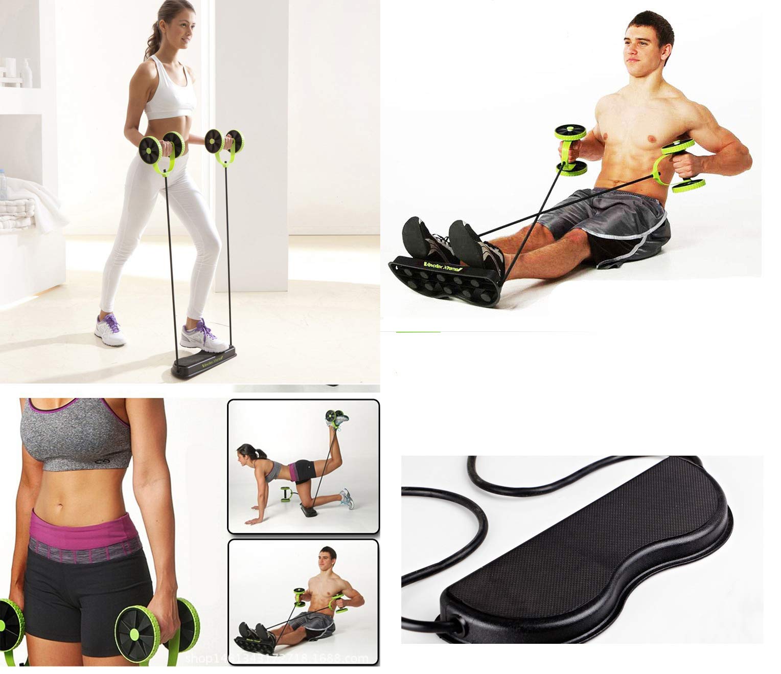 Roue Abdominale Assistée EZAYEEK - 4 Roues - Système Rebond Automatique - Gainage Et Musculation - Jusqu'à 200kg