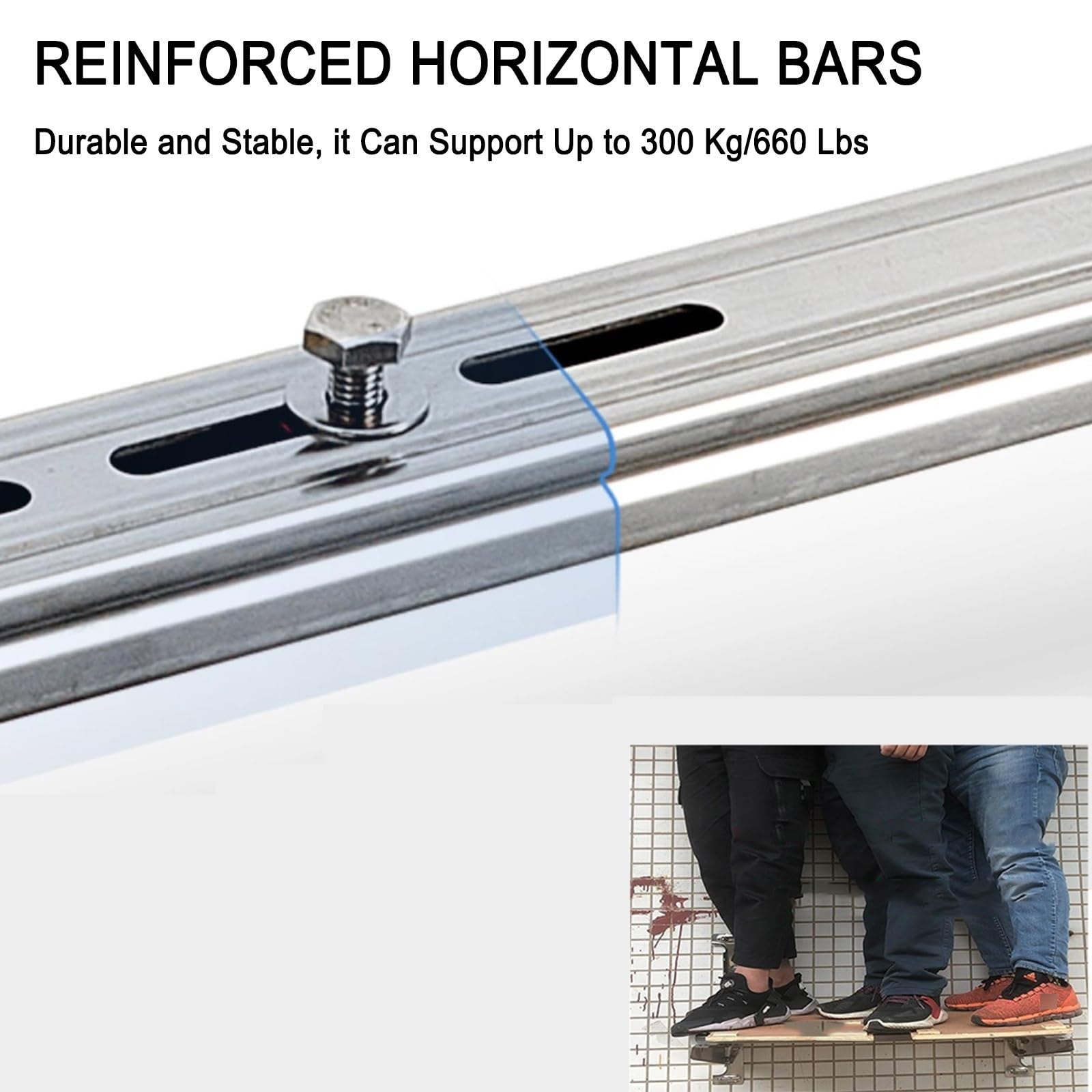 Staffe Condizionatore Esterno, Robusta Staffe Condizionatore in Acciaio Inox, Supporta Fino a 250 Kg, Piedini Condizionatore Esterno 2,6 e 10,5 KW(95x47x55cm/37x18x22in)