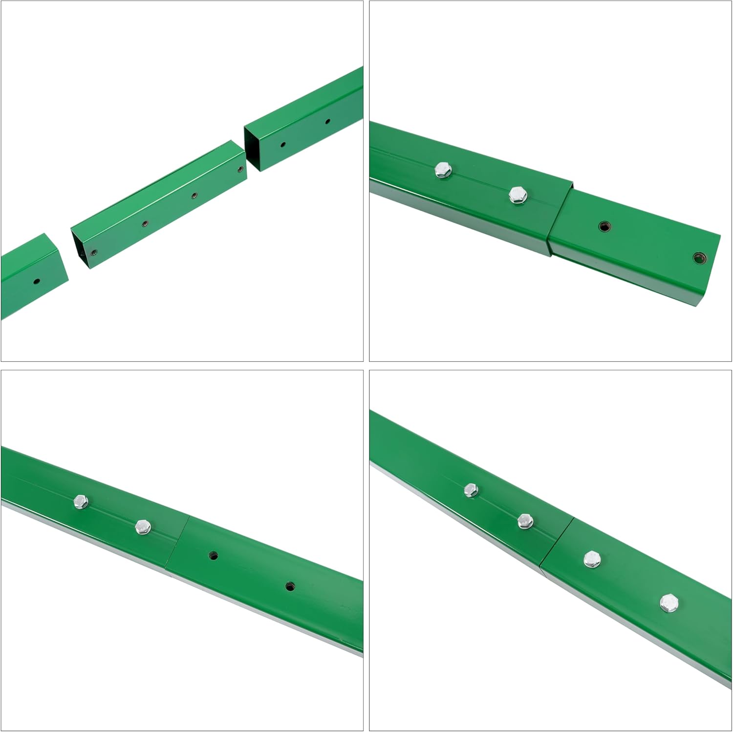 84.9In Skate Grind Rail - Portable Skateboard Rail for Grinding, Ideal for Skateboarders, BMX, Scooters & More, Green Powder-Coated Steel