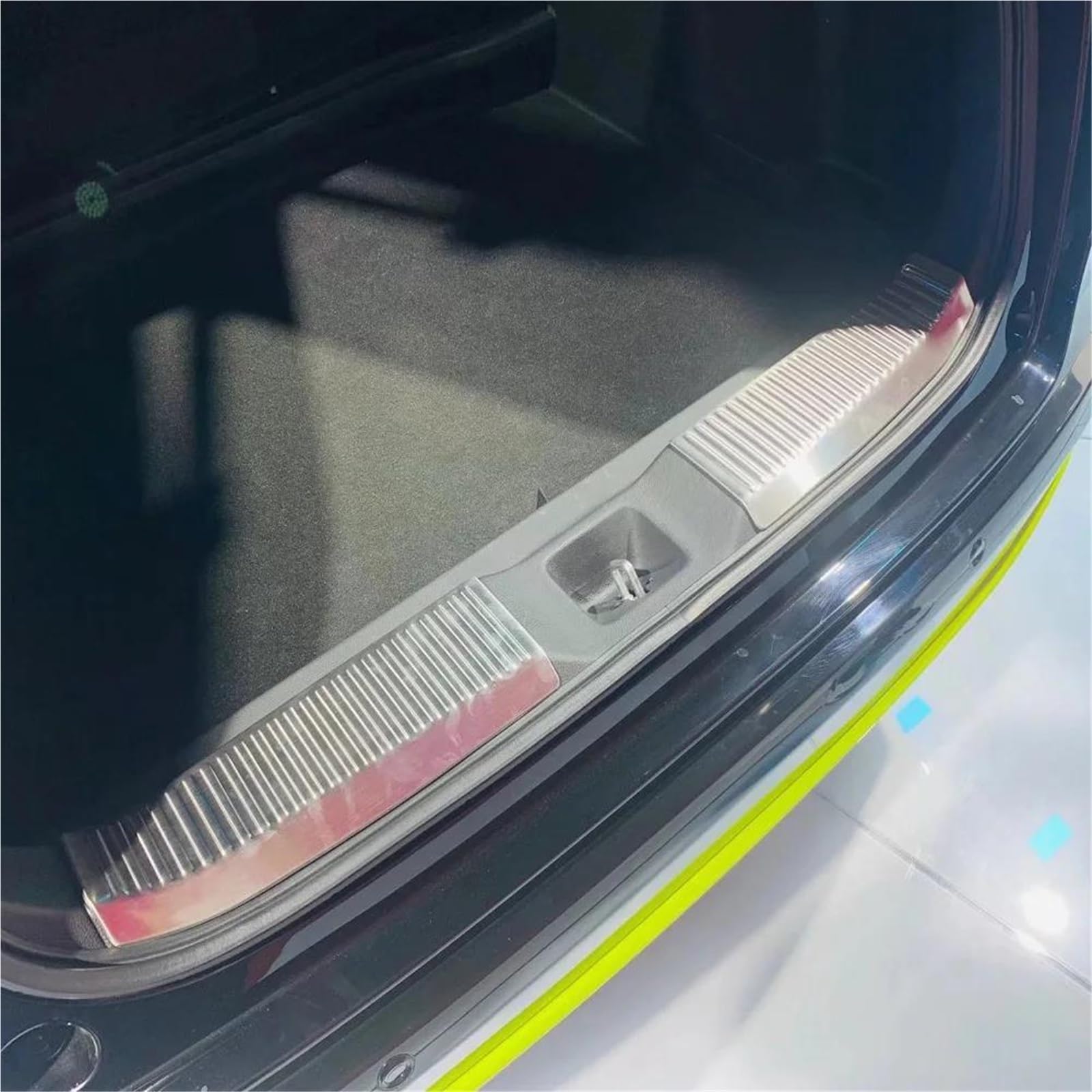 para Honda para Vezel para HR-V para E:HEV 2021-2023 Protector Borde Umbral Puerta Trasera Maletero Cubierta Protectora Parachoques Trasero Moldura Protector Parachoques Tresero(Fibra de Carbon)