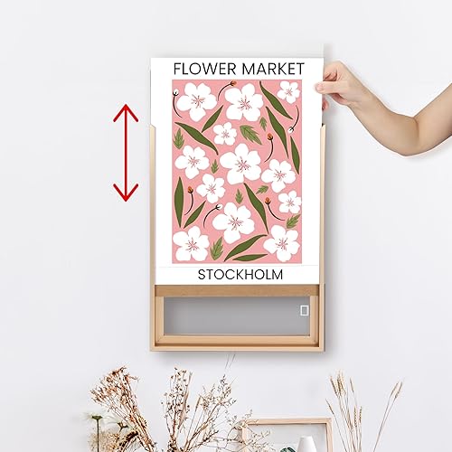 Miniatura 3 de Podronale Juego de 2 marcos de fotos de plexiglás de alta definición para pared, mesa, pasillo, galería... (oro mate, 24 x 36 pulgadas, 1 unidad)