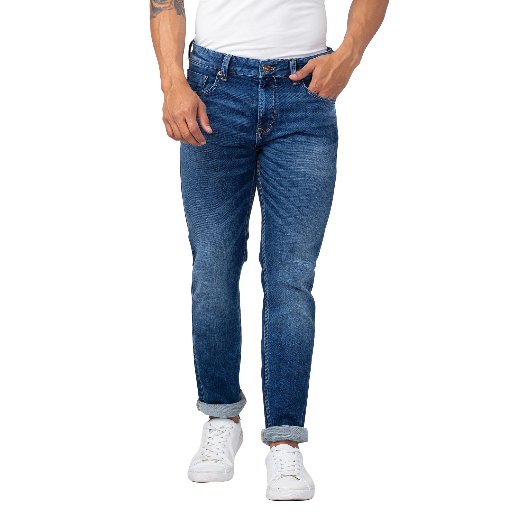 spykar Men's Ricardo Comfort Fit Mid-Rise Jeans-picture-31