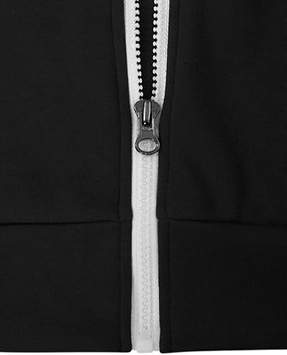 Miniatura 4 de Ohoo Sudadera con capucha para hombre, ajuste delgado, ligera, con cremallera