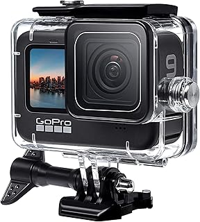 Senua Waterproof Case for GoPro Hero 9 Black (2020) Action Camera, 60M/196Ft Protective Underwater Diving Shell Accessories with Mount Base and Thumbscrew