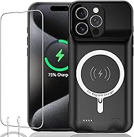 Vista 11 de Funda de batería para iPhone 11, batería recargable portátil extendida de 10000 mAh, compatible con iPhone 11 (6.1 pulgadas), funda de carga