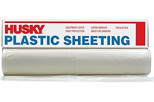 1-Roll of 10’ x 25’ Husky 4mil Plastic Sheeting Roll