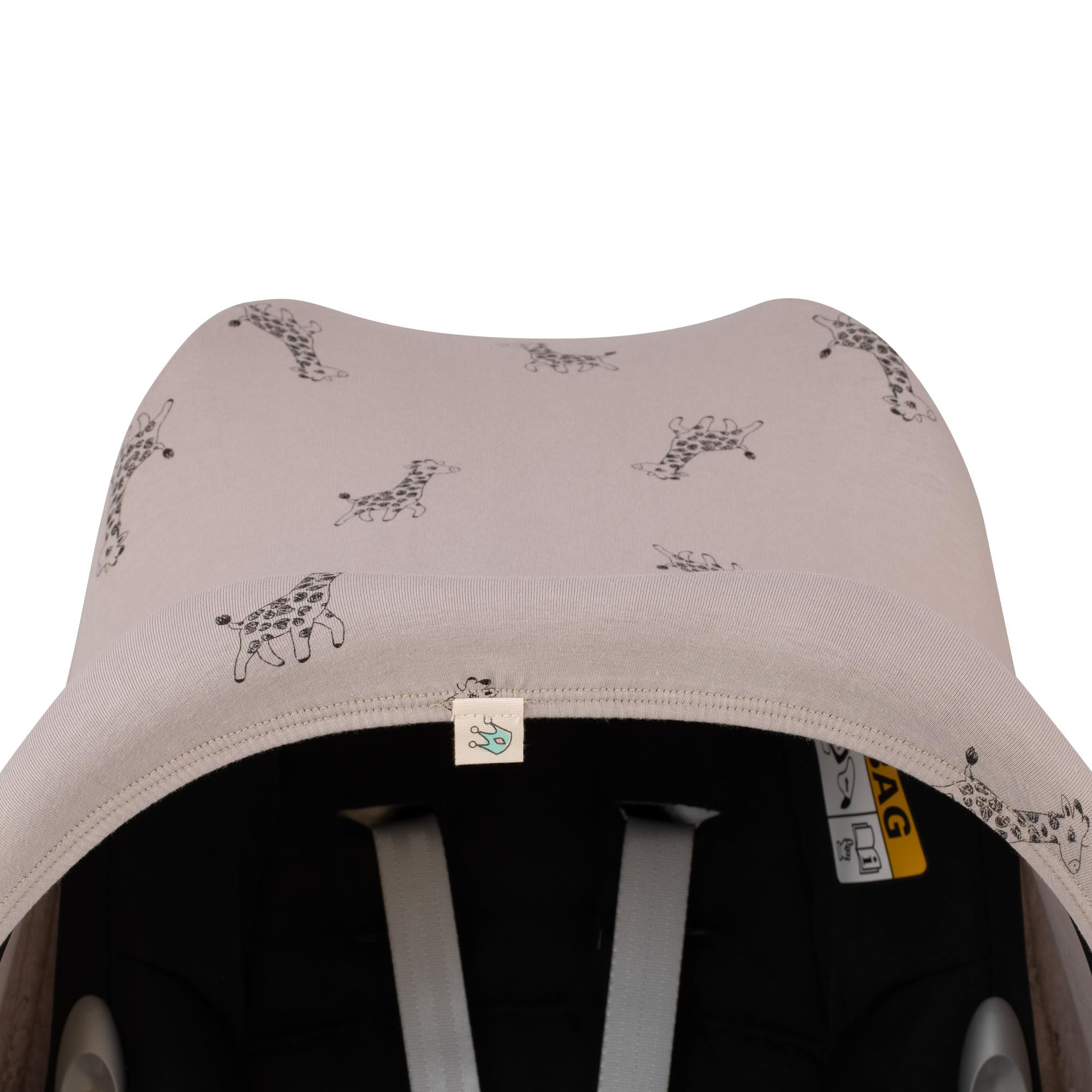 JYOKO KIDS Capota Universal para Portabebés, compatible con Maxi cosi, Silla de Coche Grupo 0 Bebé y Cochecito, apto para la mayoría de las Marcas (Giraffe)