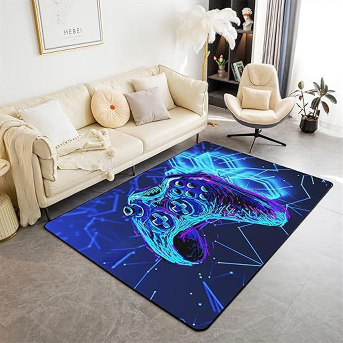 Tapis De Sol, Tapis Neon Graffiti, Tapis Gamer Games, Tapis De Sol Imprimé Kids Teenagers Home Decor, Tapis De Sol Antidérapant Et Lavable Tapis De Sol De Salon Tapis Décoratifs (Couleur 2,140x200cm)