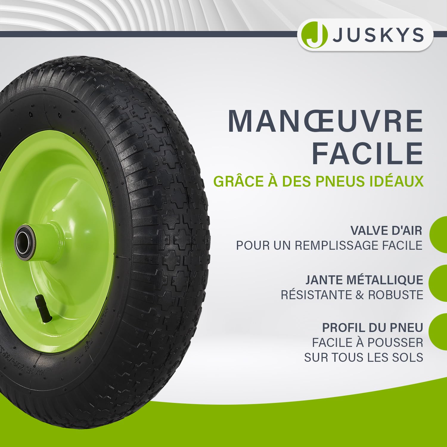 Juskys Carretilla de 100 l, 250 kg, con bañera galvanizada, neumáticos de aire y llanta de metal, carretilla de jardín estable y carretilla de jardín, color negro
