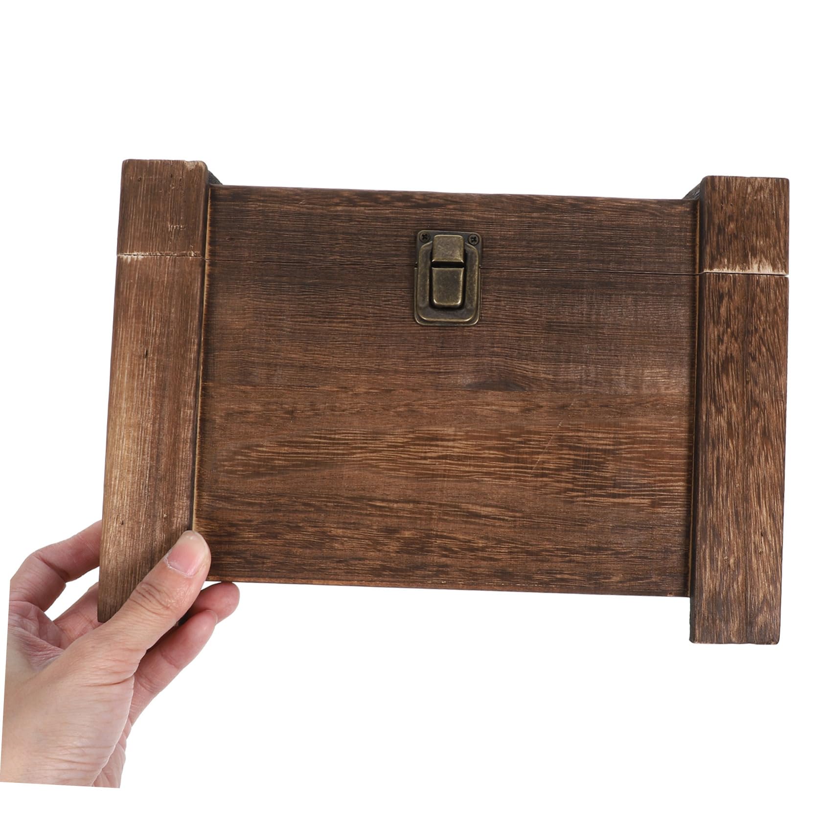 Gatuida Caja Organizadora de Té de Madera y Hierro 24, 5x16, 5 X 17