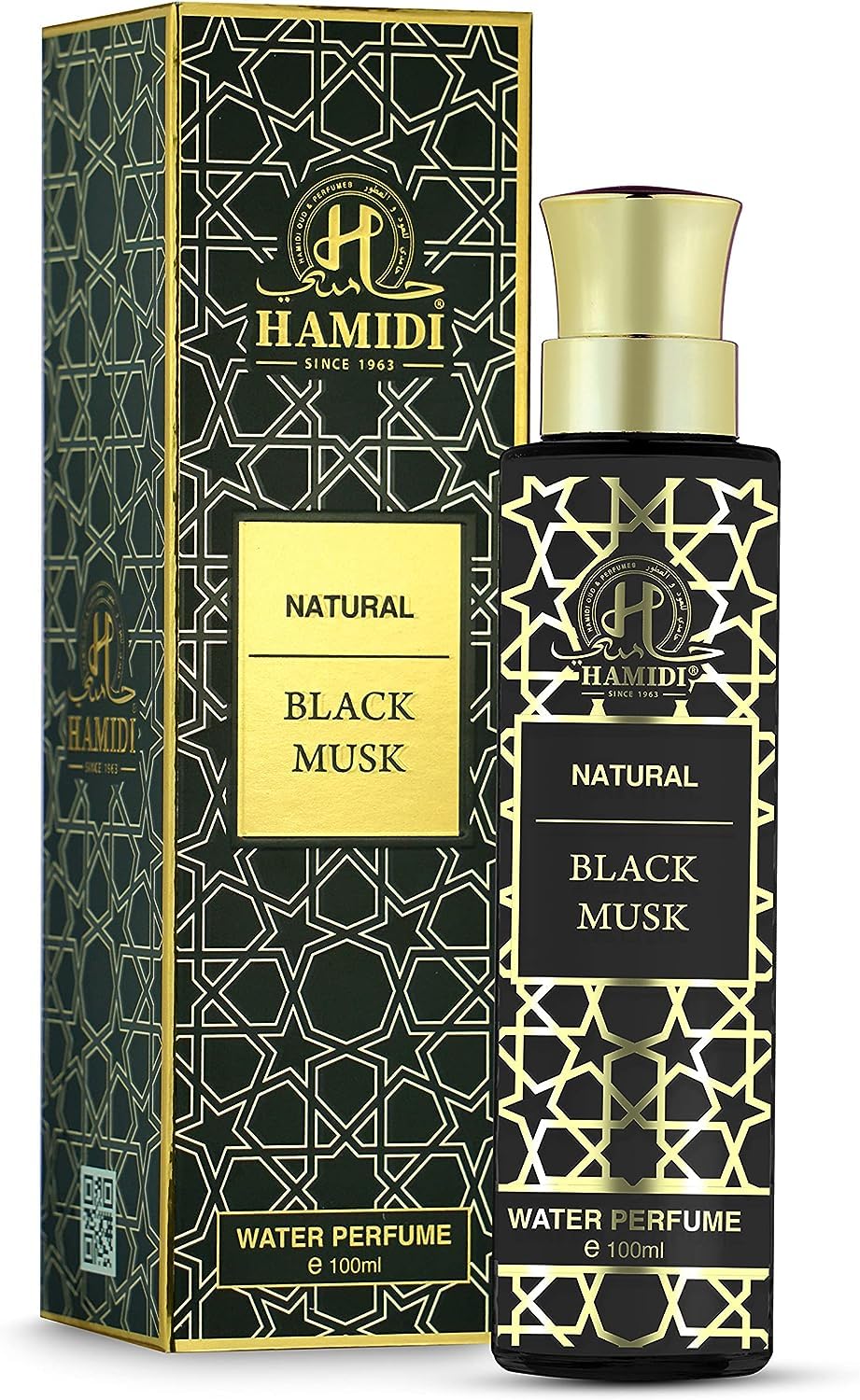 Hamidi Non Alcoholic Natural Black Musk Water Perfumes for Unisex 100ML - Signatures Collections - perfume for men - perfume for women - fragrance - Offers - Alcohol Free - Long Lasting