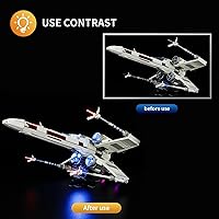 Vista 4 de Vaodest Luz LED para Lego 75355 Star Wars X-Wing Starfighter, diseño y configuración compatible con el modelo 75355