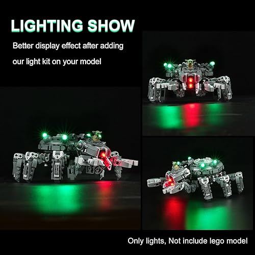 Miniatura 2 de Kit de iluminación LED para Lego Star Wars Spider Tank 75361, luz LED compatible con modelos de bloques de construcción Lego 75361 (no incluye juego