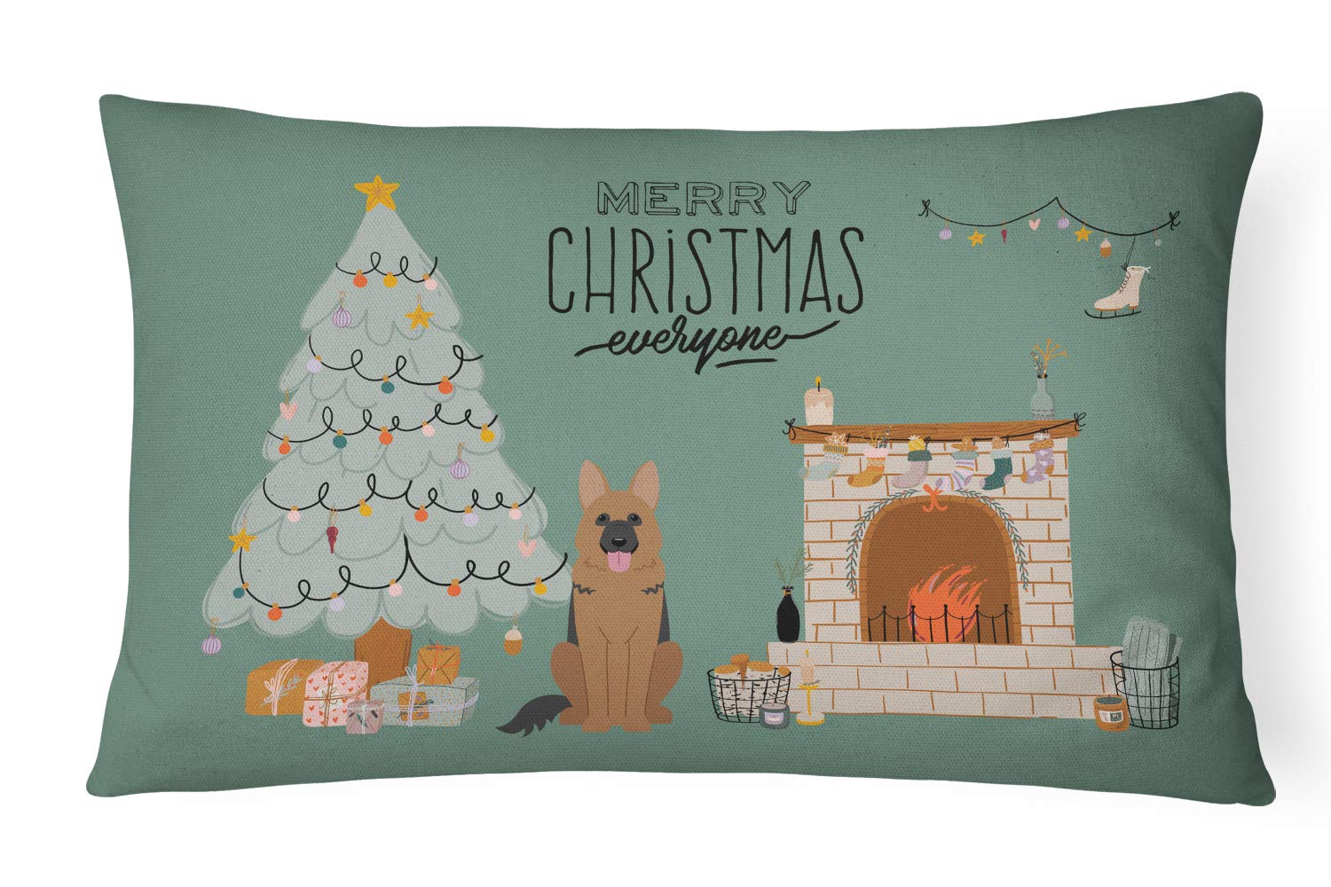 Coussin berger allemand Noël, cadeau idéal pour passionné de chiens