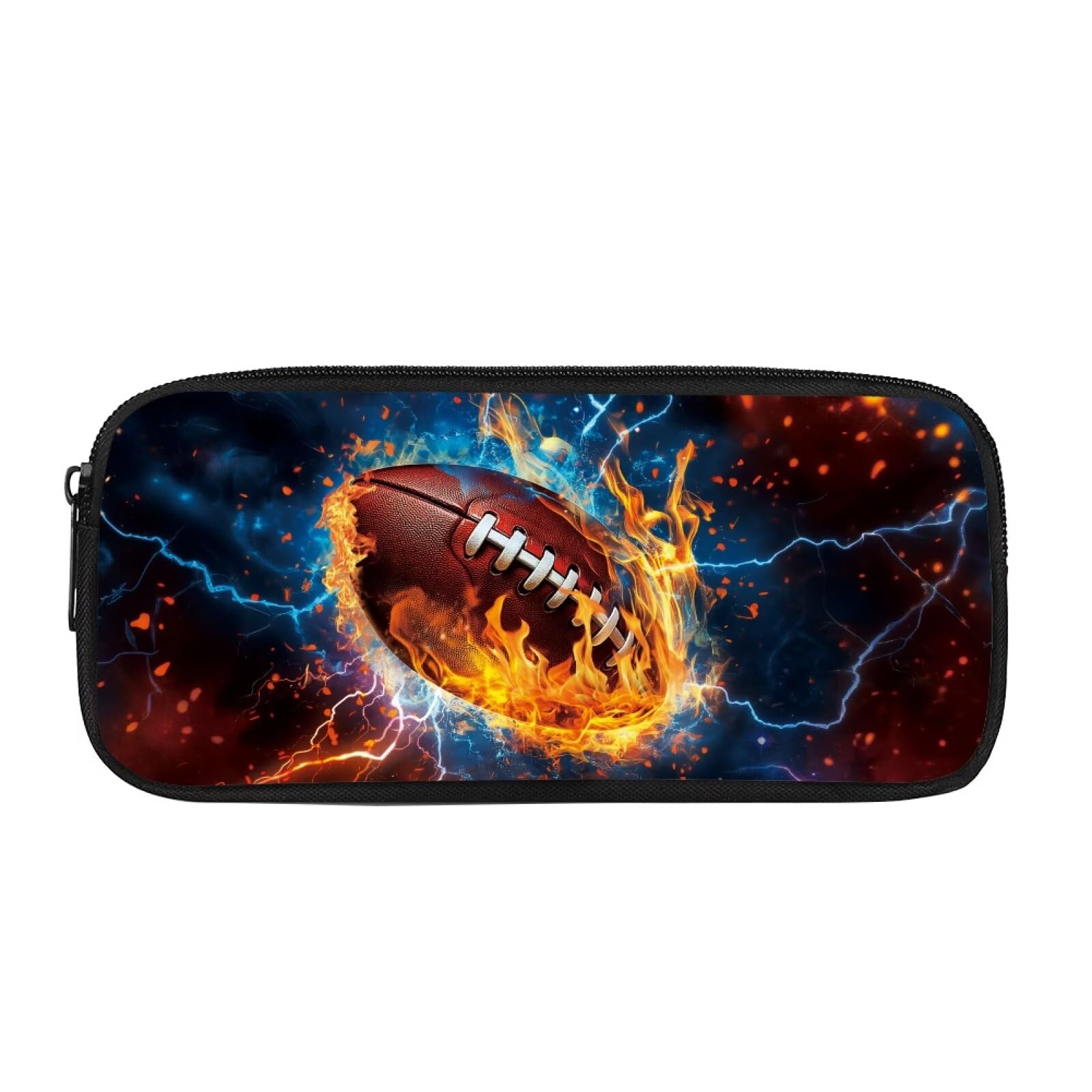 Biyejit Water Rugby Ball Pencil Case Kids Pen Bag Pouch Childrens Stationery Brush Organizer Toiletry Stationery Bag for Teen Boys Girls Back to School Gift