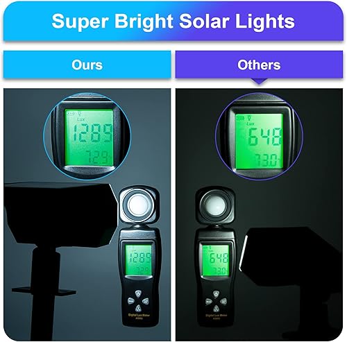 Miniatura 3 de MangoPark Focos solares impermeables para exteriores, 48 LEDs3 modosIP67, luces solares para exteriores, luces solares para exteriores, luces de