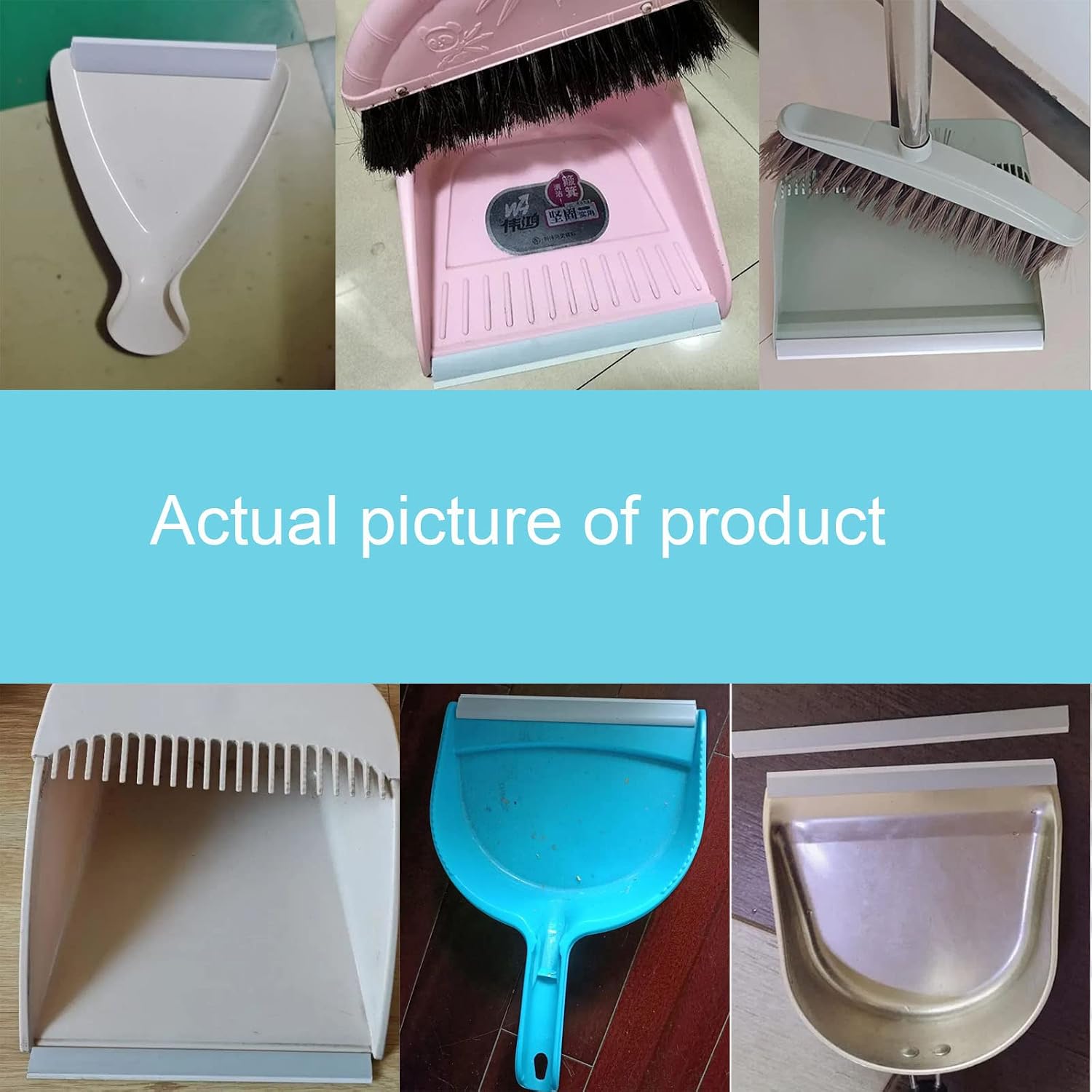 2 Pack Dustpan Edge Strip Replacement Dust Pan Edger Lip Strips Parts for Dust Pans with Long Handle Broom and Dustpan Set Combo Upright Stand Up Dustpans