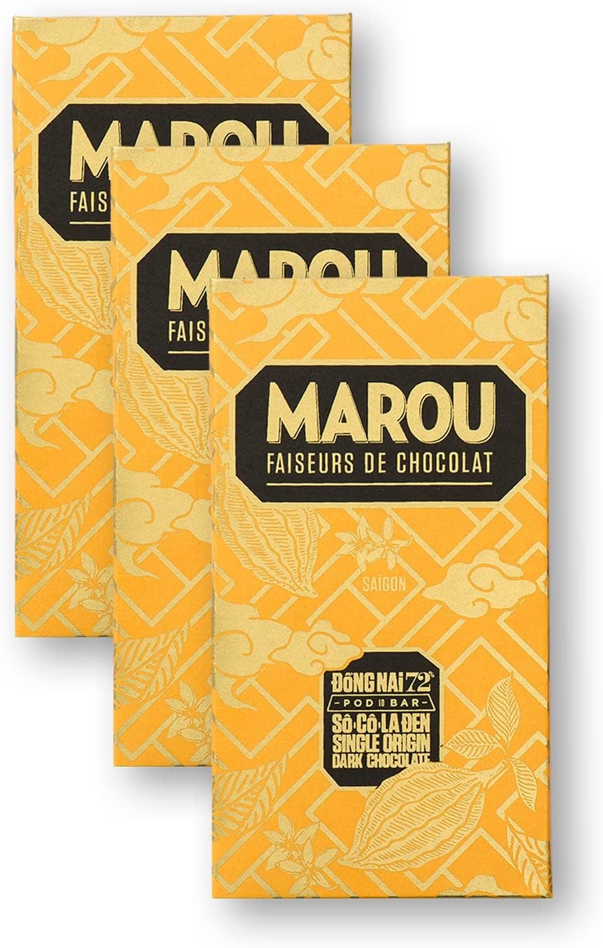 Origin Dong Nai Pod to Bar 72% Cacao Dark Chocolate 3-Pack | Vietnam Single Origin, Dairy Free, Gluten Free, Soy Free | 3 x 80g Bar