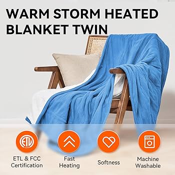 Amazon.com: Warm Storm Electric Blanket Twin Heated Blanket