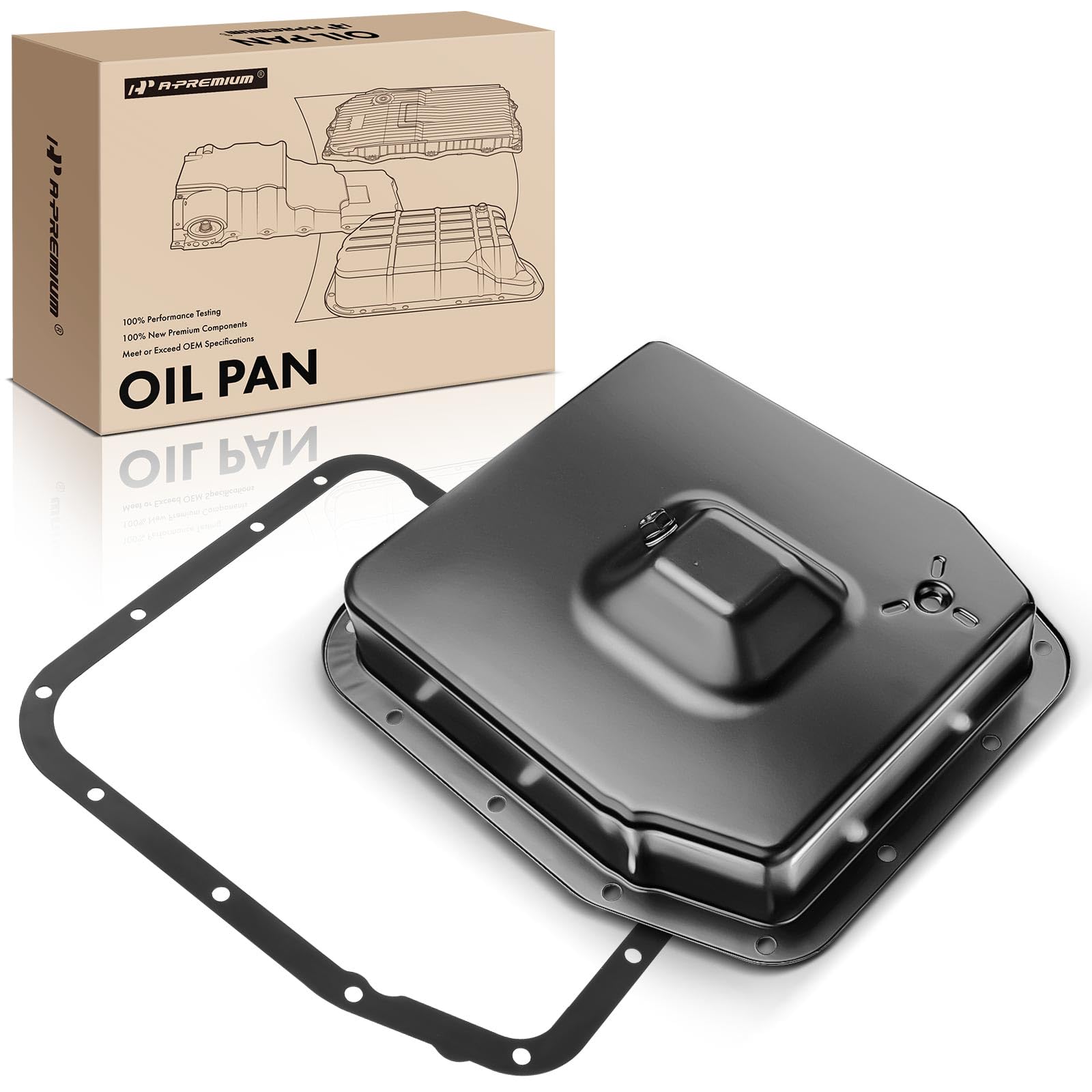 Transmission Pan Gasket A-Premium Transmission Oil Pan With Drain
