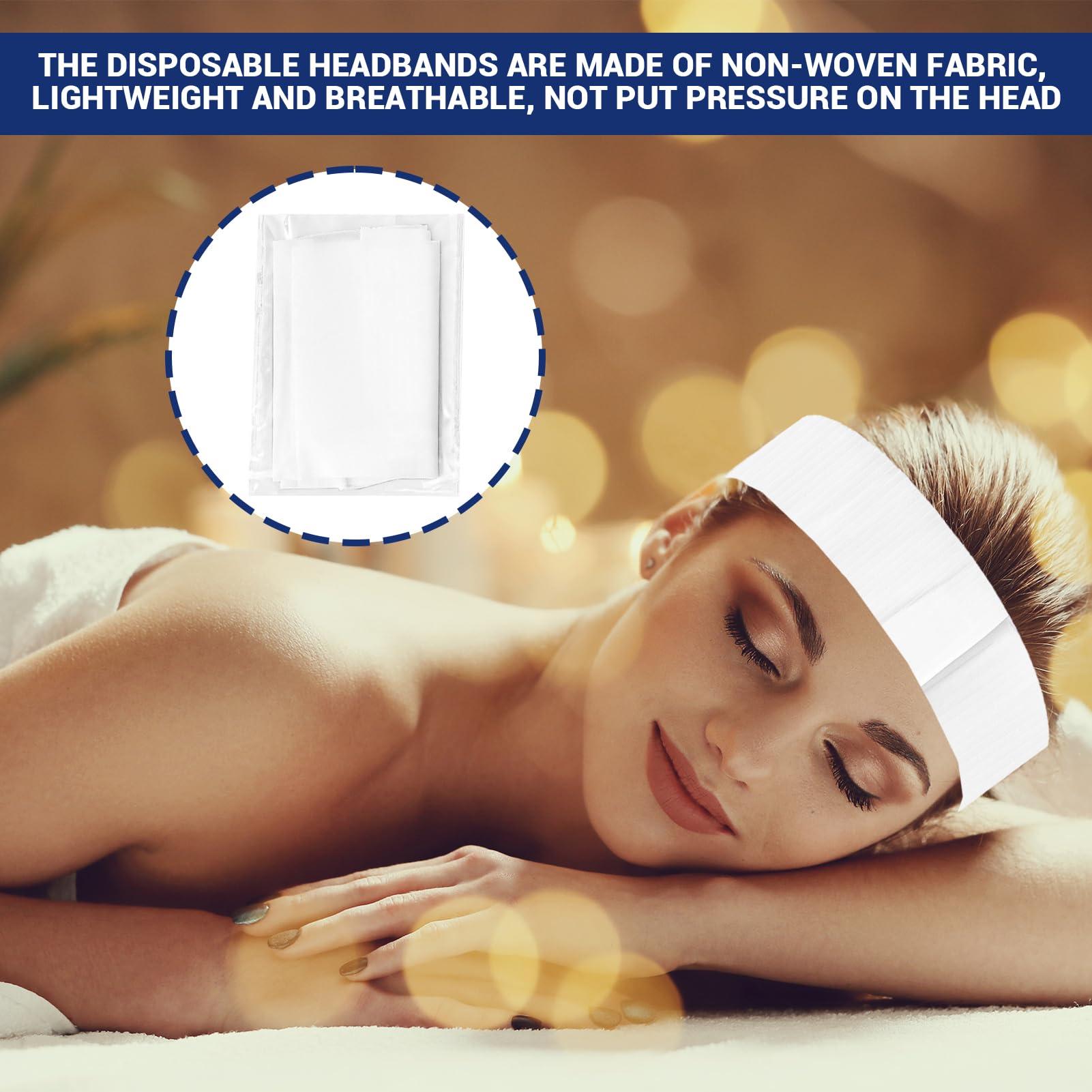 30PCS Disposable Headbands for Facials,Non-Woven Stretch Disposable Spa Headband for Beauty Enthusiasts,Soft Disposable Facial Headband,Suitable for Securing Hair During Facial,Makeup,Etc - Image 4