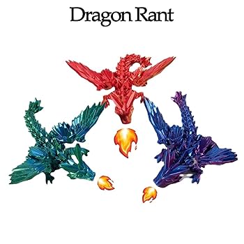 Amazon.com: 3D Printed Dragon with Wings Flying Dragon