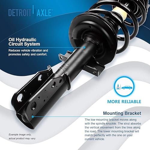 Miniatura 624 de Detroit Axle - Puntal delantero para Hyundai Sonata 2012-2014 2012-2015 Kia Optima, puntal lateral izquierdo con montaje de resorte helicoidal 2013